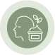 Profile with plant and container icon.